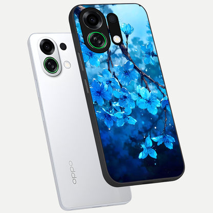  Blue Blossoms Branch phone case For Oppo K13 Turbo showing premium glass back cover with detailed artwork