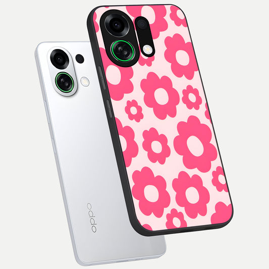  Blush Flower Pop phone case For Oppo K13 Turbo showing premium glass back cover with detailed artwork