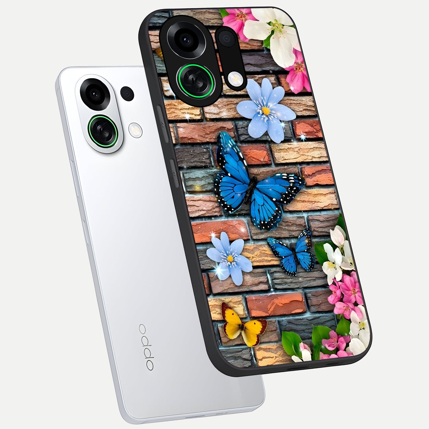  Brick Bloom Flight phone case For Oppo K13 Turbo showing premium glass back cover with detailed artwork