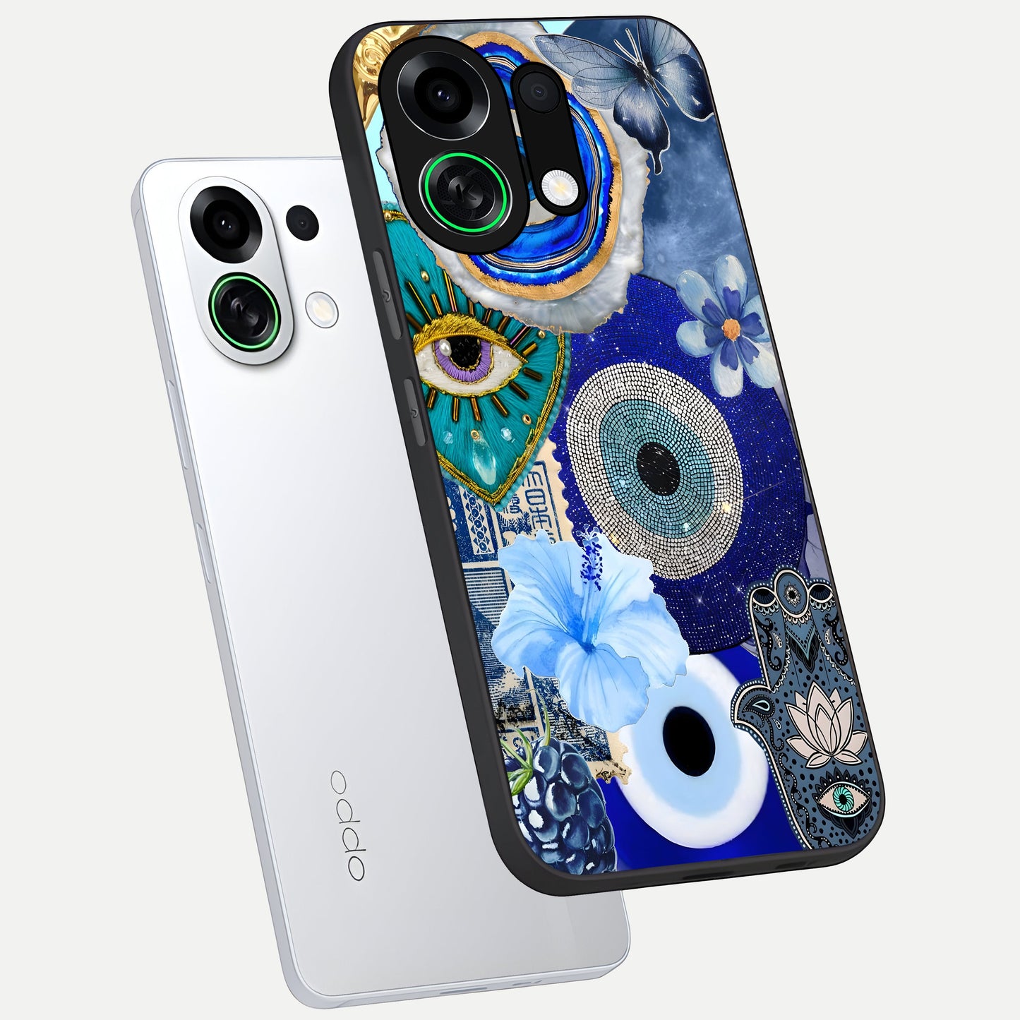  Celestial Blue Vision phone case For Oppo K13 Turbo showing premium glass back cover with detailed artwork