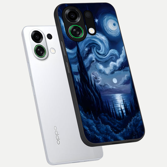  Celestial Dream Van Gogh phone case For Oppo K13 Turbo showing premium glass back cover with detailed artwork