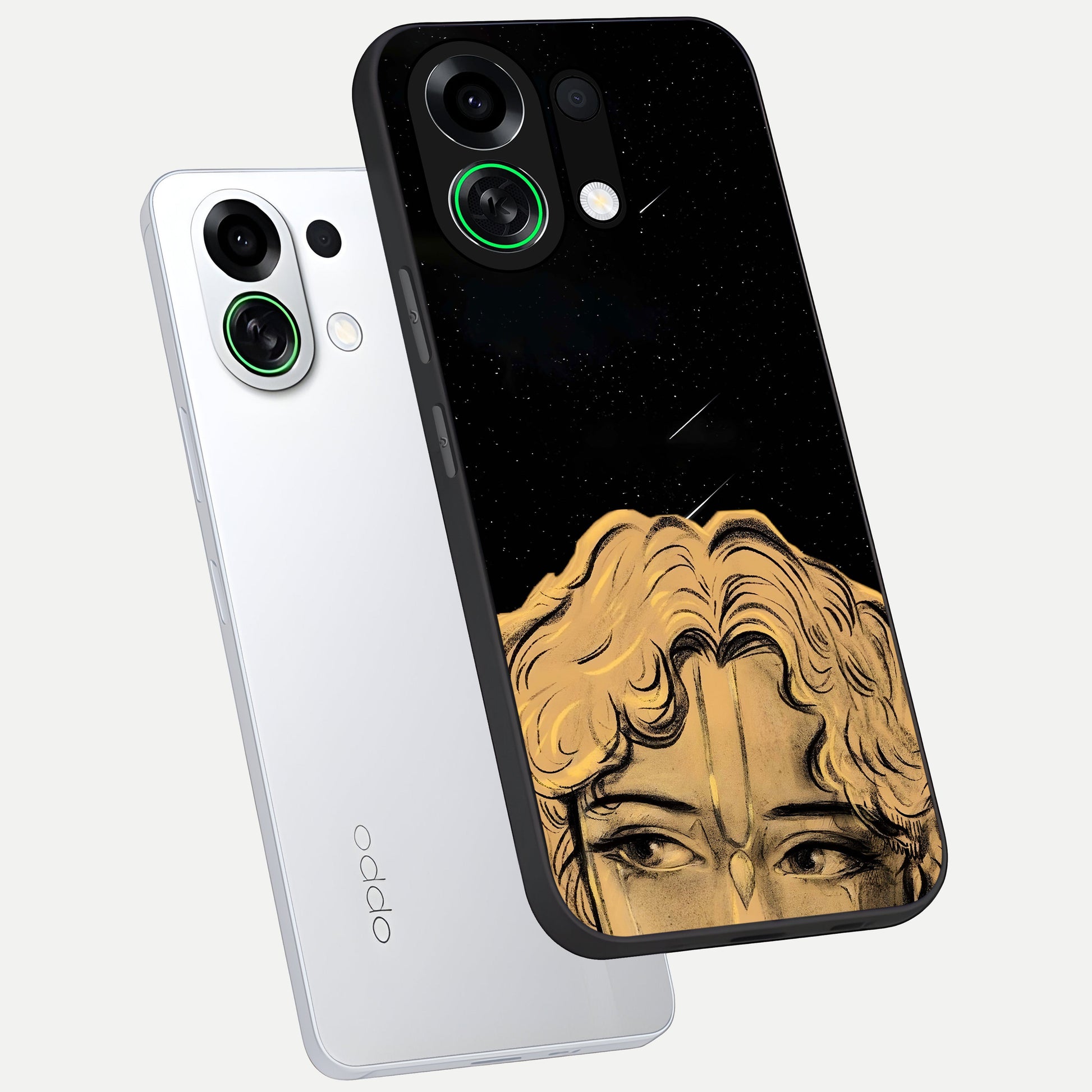  Celestial Gods Plan phone case For Oppo K13 Turbo showing premium glass back cover with detailed artwork