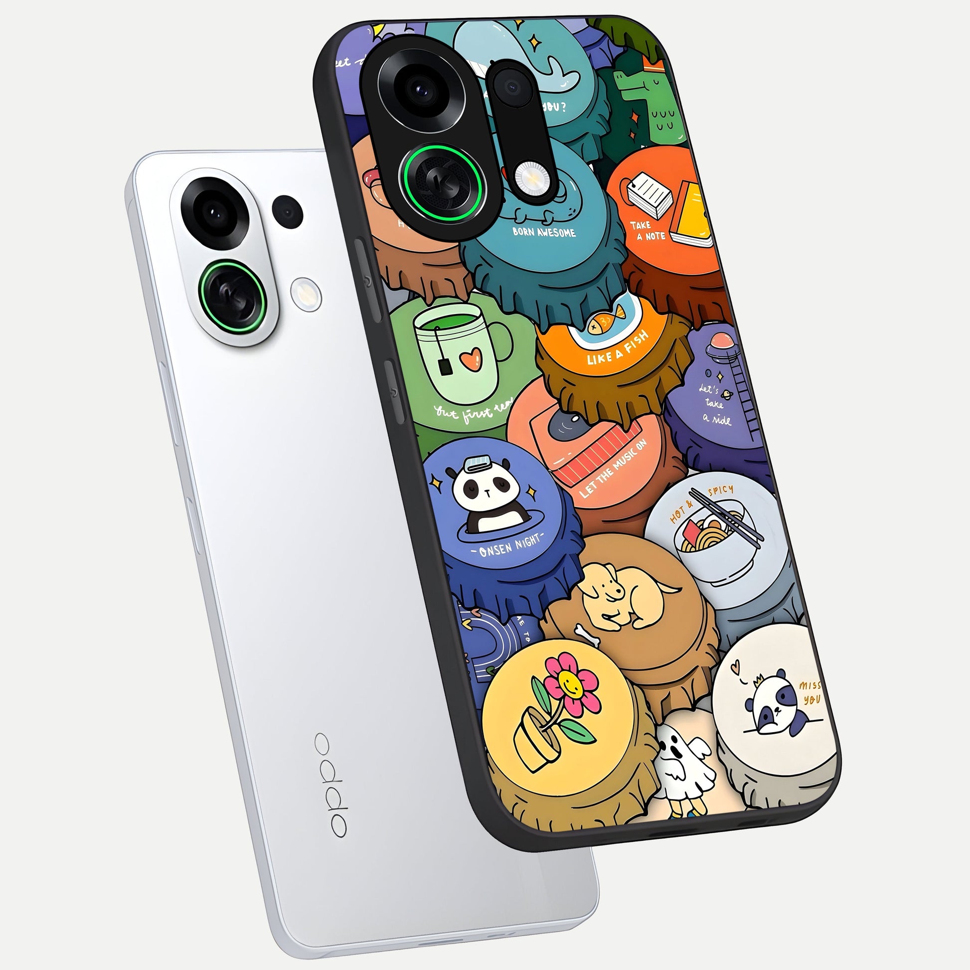  Coins Patterns phone case For Oppo K13 Turbo showing premium glass back cover with detailed artwork