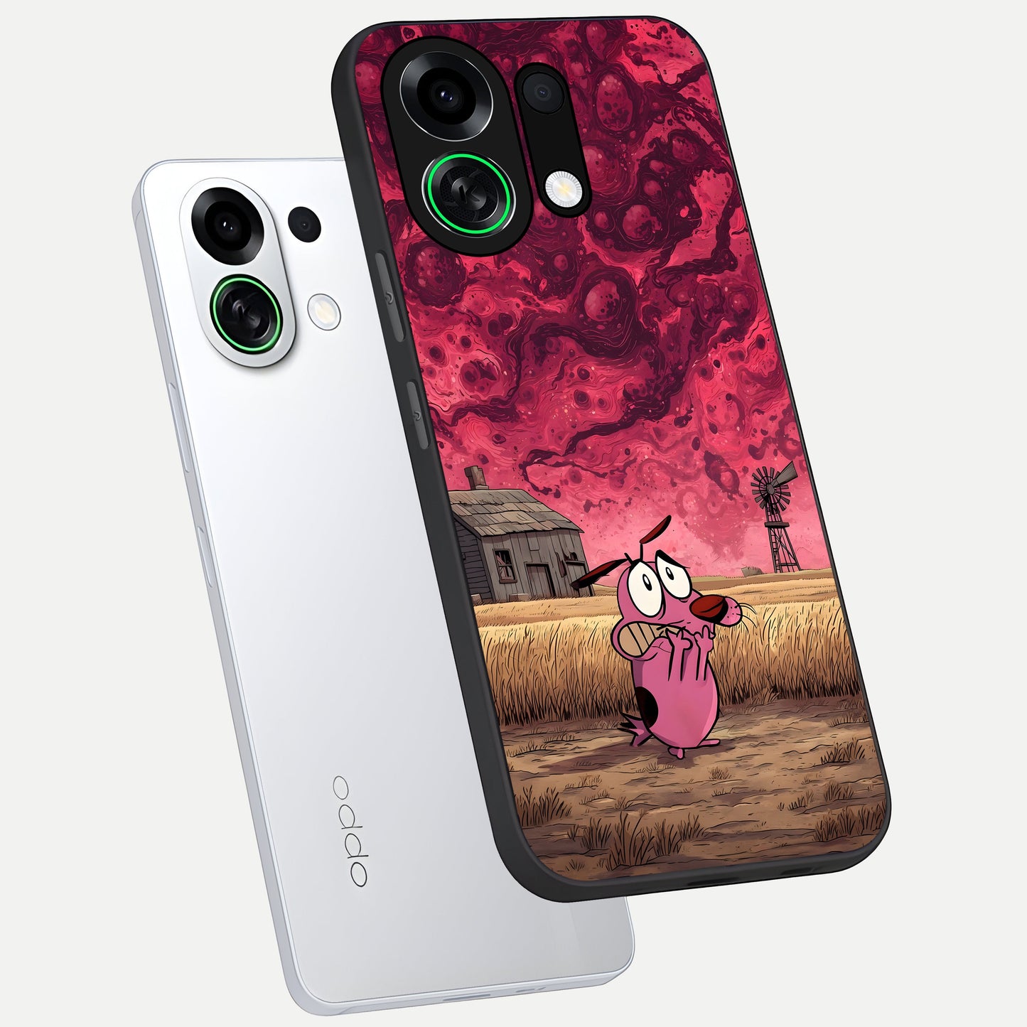  Courage Under Sky phone case For Oppo K13 Turbo showing premium glass back cover with detailed artwork
