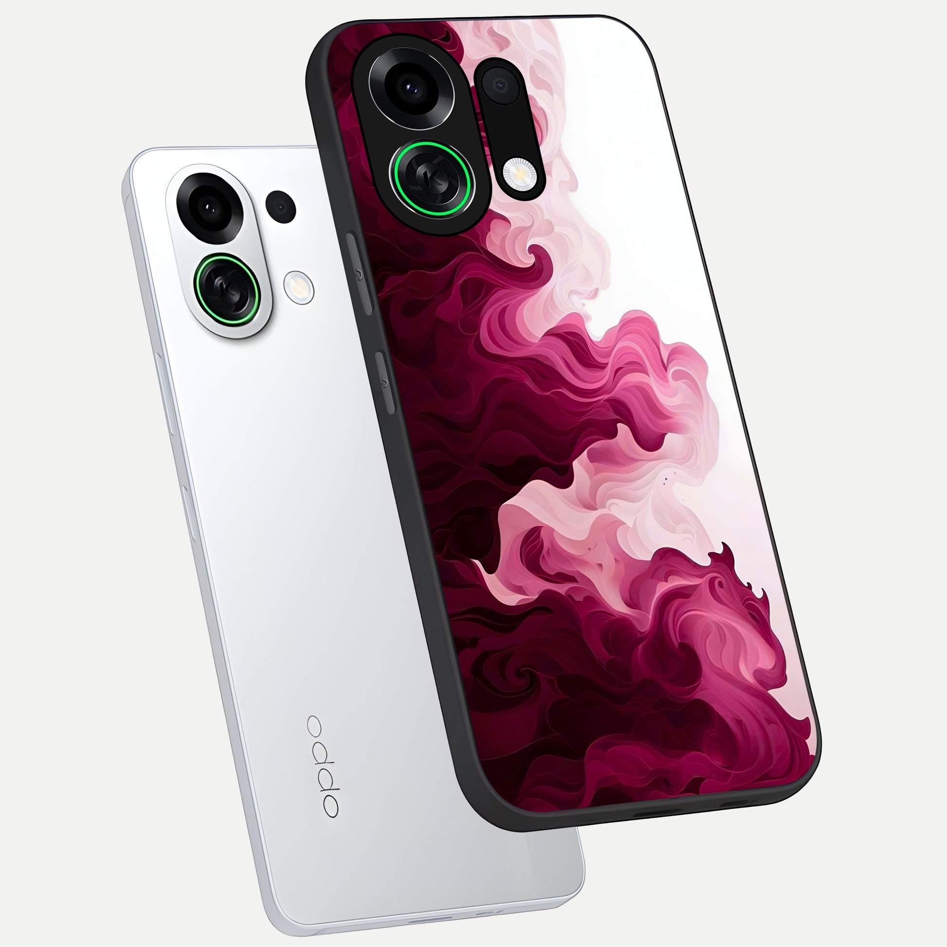  Crimson Wave Flow phone case For Oppo K13 Turbo showing premium glass back cover with detailed artwork