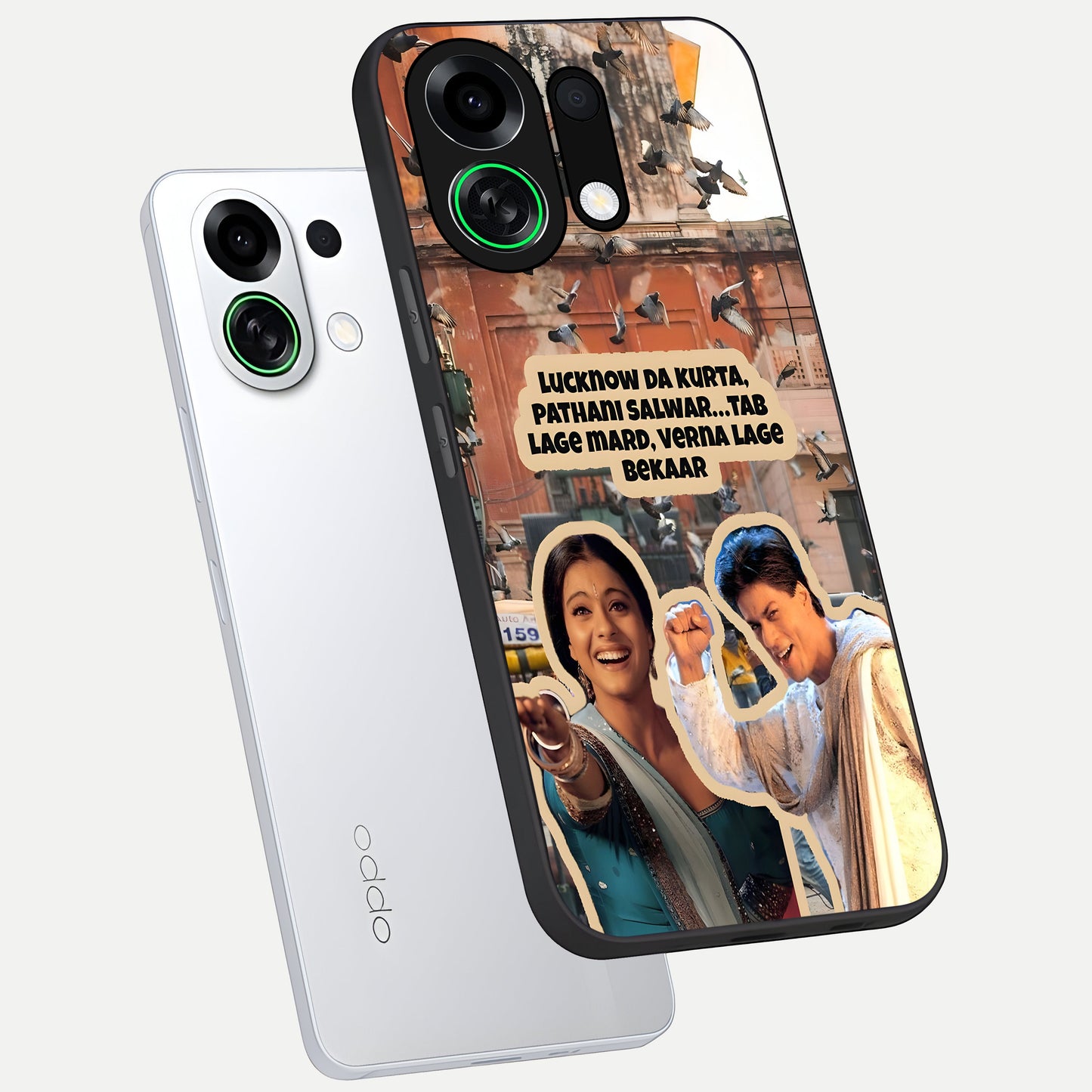  Desi Retro Vibes phone case For Oppo K13 Turbo showing premium glass back cover with detailed artwork
