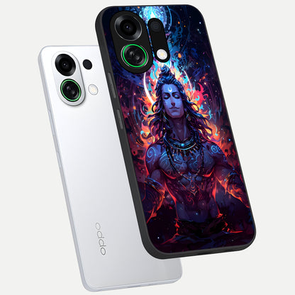  Divine Fire Shiv phone case For Oppo K13 Turbo showing premium glass back cover with detailed artwork
