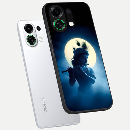  Divine Moon Flute phone case For Oppo K13 Turbo showing premium glass back cover with detailed artwork