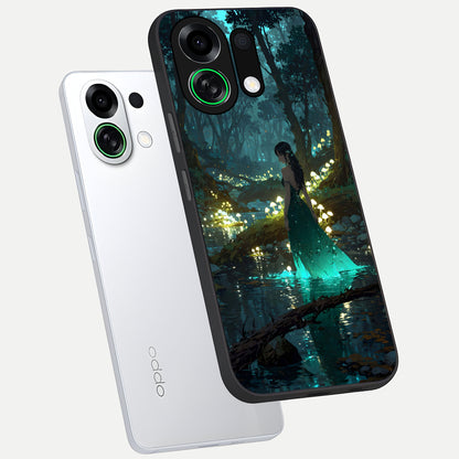  Enchanted Forest Glow phone case For Oppo K13 Turbo showing premium glass back cover with detailed artwork