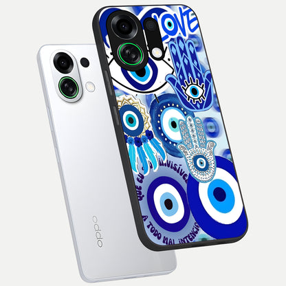  Evil Eyes Dream phone case For Oppo K13 Turbo showing premium glass back cover with detailed artwork