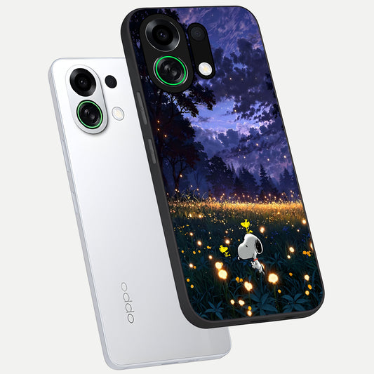  Firefly Meadow Magic phone case For Oppo K13 Turbo showing premium glass back cover with detailed artwork