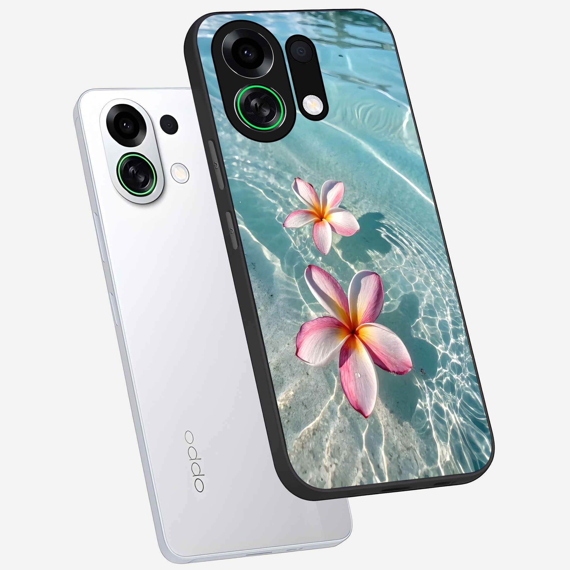  Floating Bloom Bliss phone case For Oppo K13 Turbo showing premium glass back cover with detailed artwork