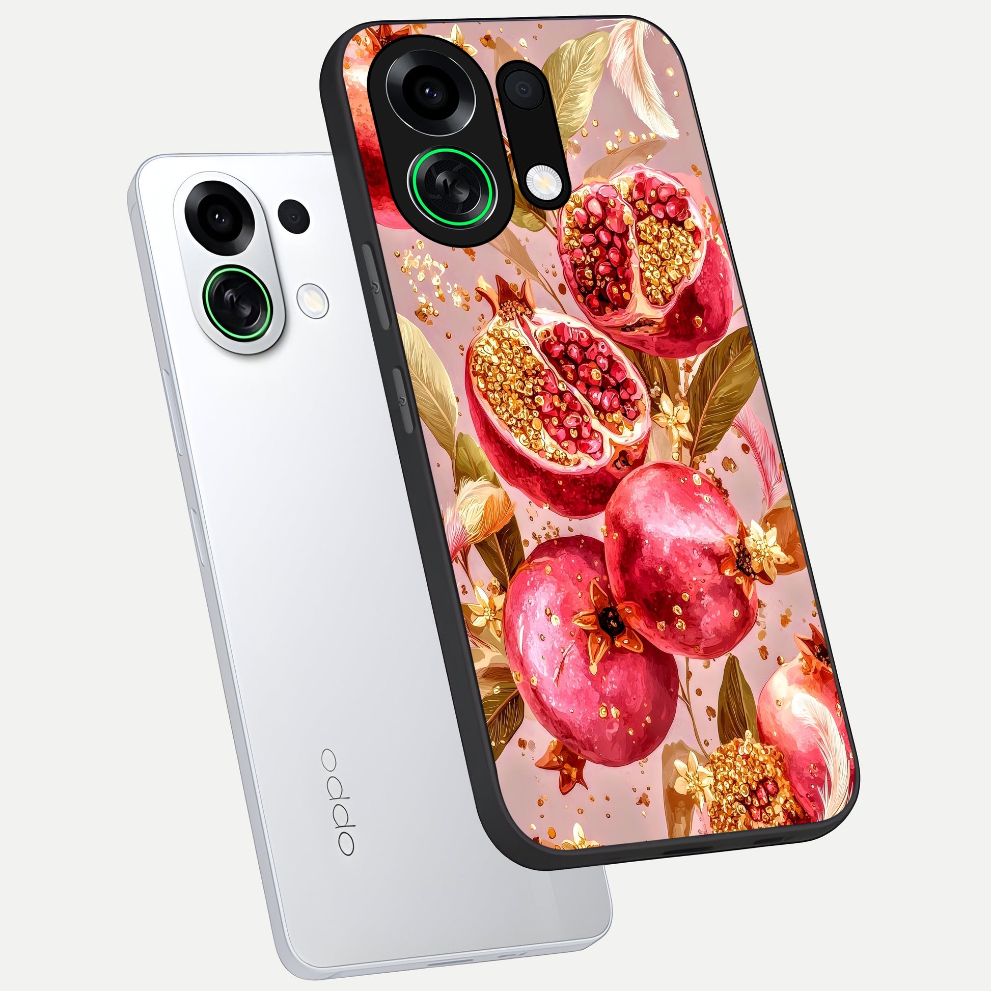  Golden Bloom Glow phone case For Oppo K13 Turbo showing premium glass back cover with detailed artwork