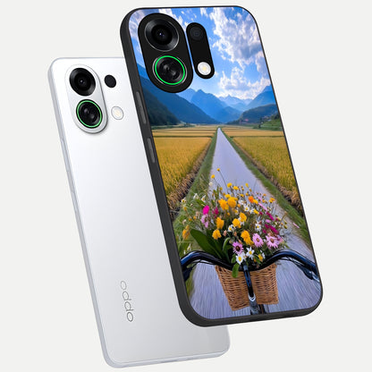  Golden Field Journey phone case For Oppo K13 Turbo showing premium glass back cover with detailed artwork