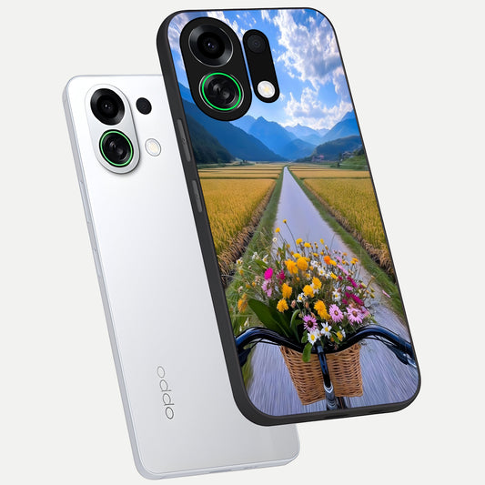  Golden Field Journey phone case For Oppo K13 Turbo showing premium glass back cover with detailed artwork