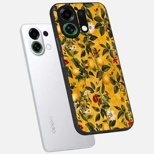  Golden Lemon Field phone case For Oppo K13 Turbo showing premium glass back cover with detailed artwork