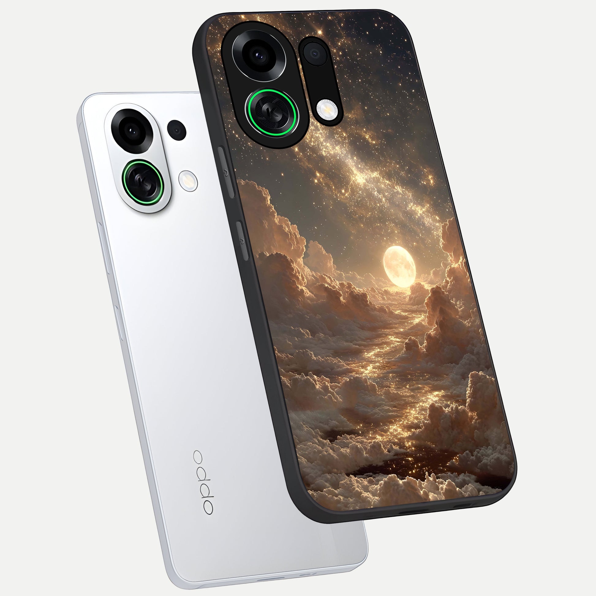  Golden Sky Dream phone case For Oppo K13 Turbo showing premium glass back cover with detailed artwork