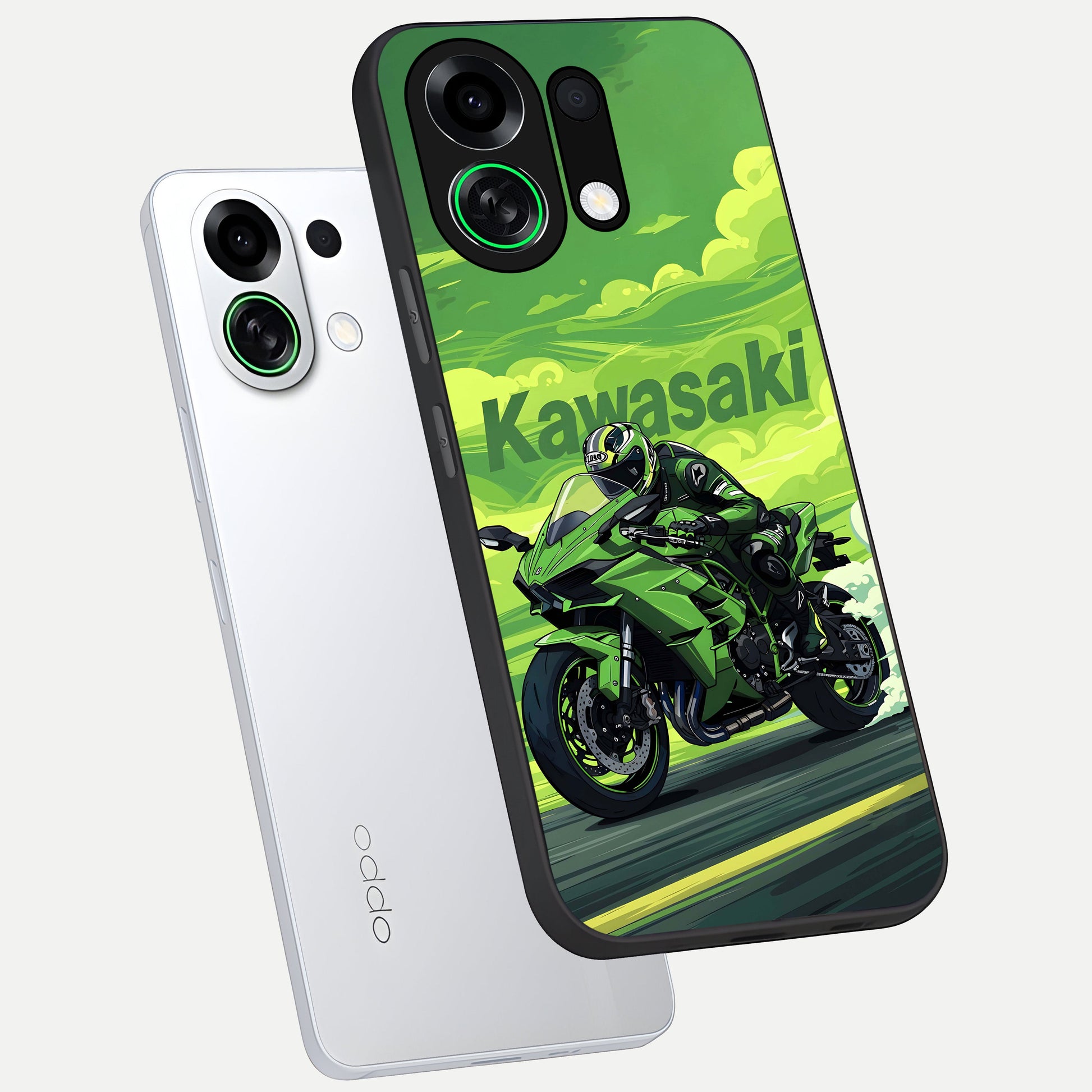  Greenery Sky phone case For Oppo K13 Turbo showing premium glass back cover with detailed artwork