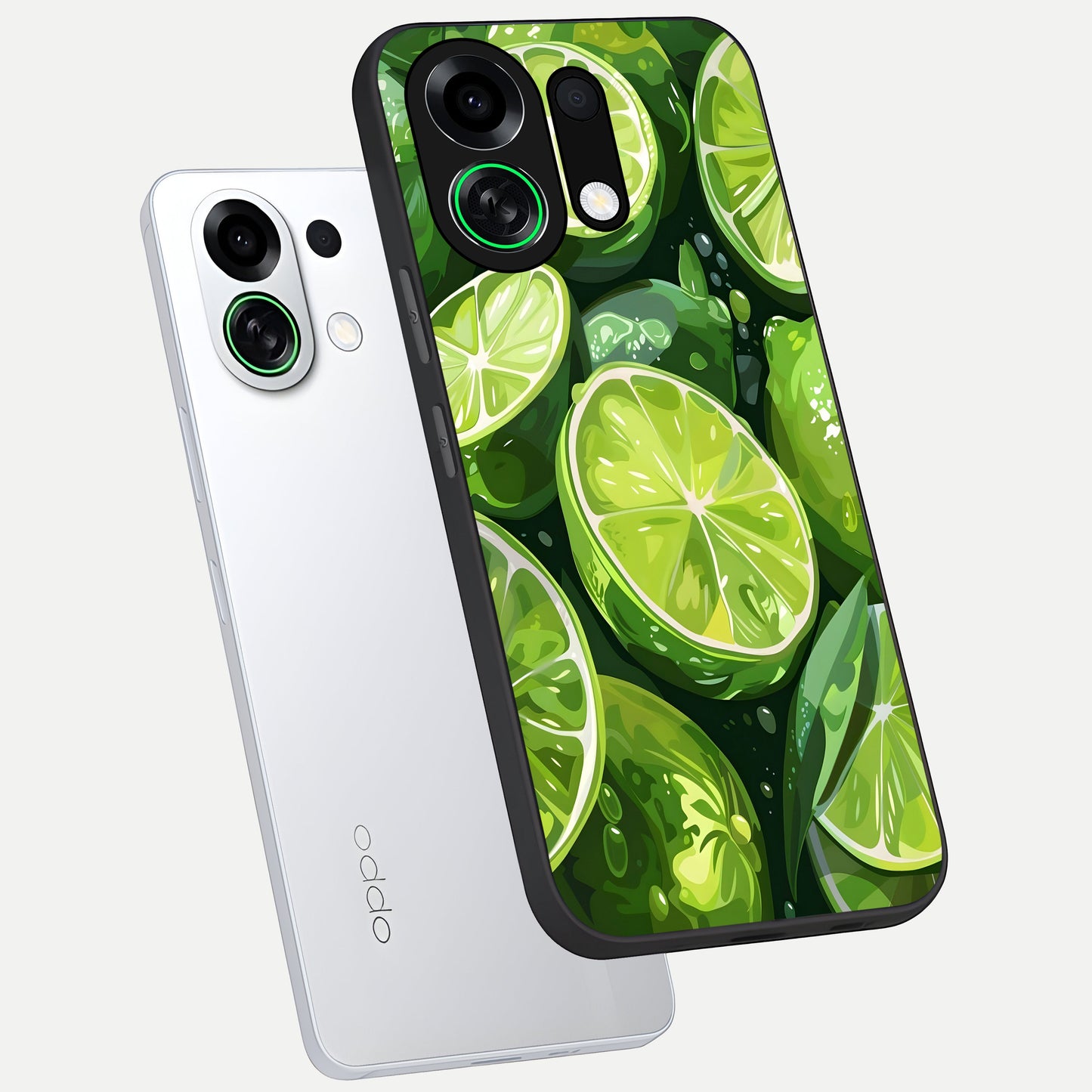  Green Kawasaki phone case For Oppo K13 Turbo showing premium glass back cover with detailed artwork