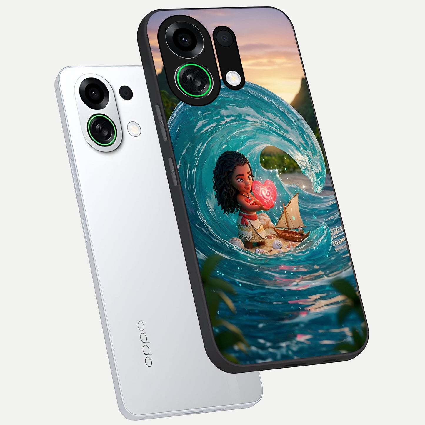  Heart of Ocean phone case For Oppo K13 Turbo showing premium glass back cover with detailed artwork