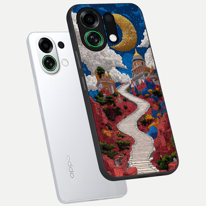  Heavenly Moon Path phone case For Oppo K13 Turbo showing premium glass back cover with detailed artwork