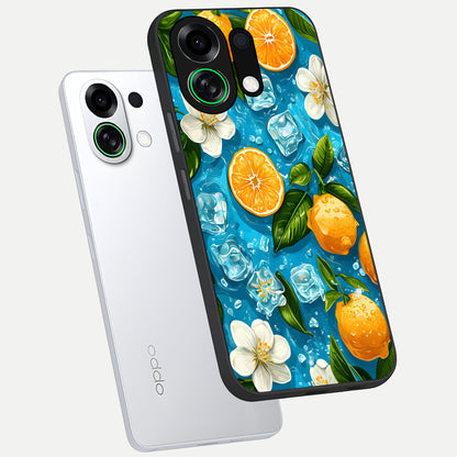  Ice Cube With Orange phone case For Oppo K13 Turbo showing premium glass back cover with detailed artwork