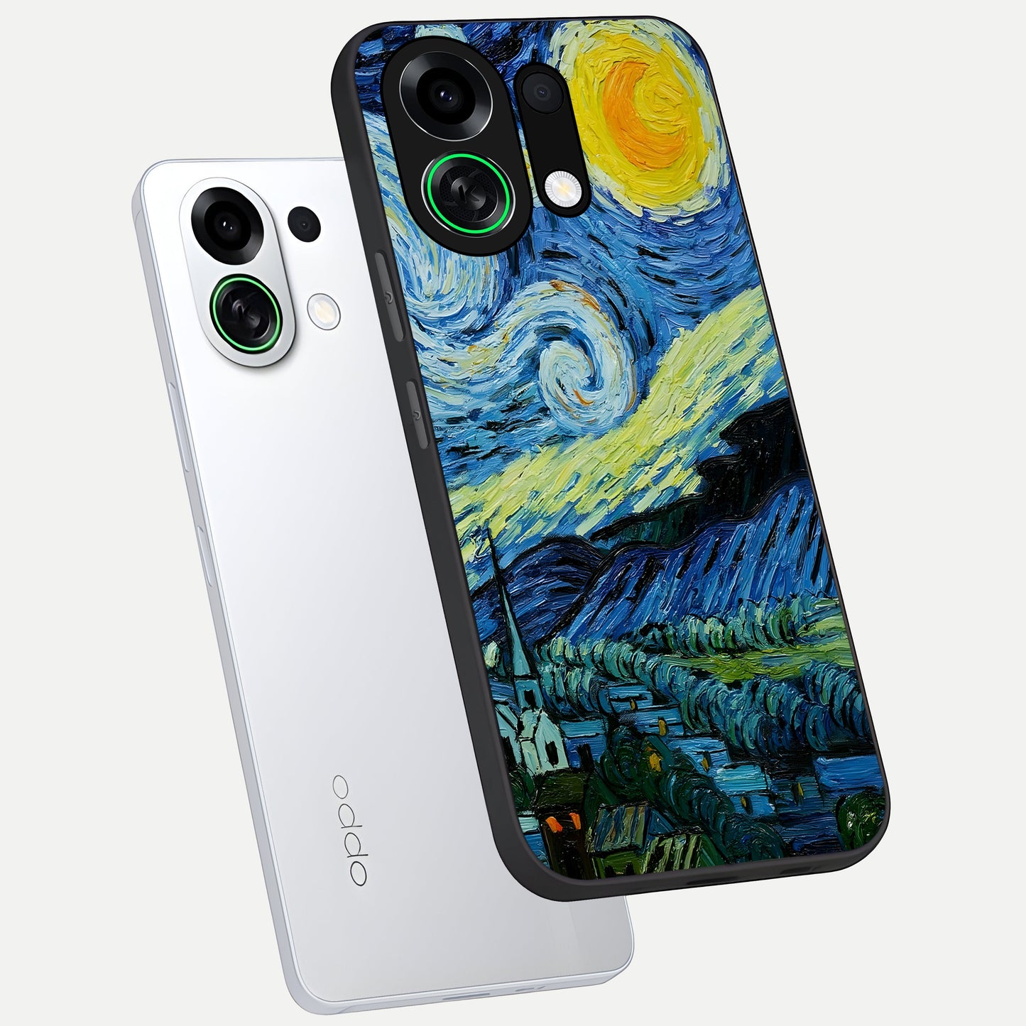  Inspired Van Gogh Art phone case For Oppo K13 Turbo showing premium glass back cover with detailed artwork