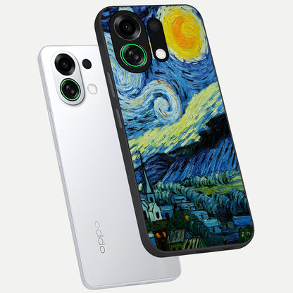  Inspired Van Gogh Art phone case For Oppo K13 Turbo showing premium glass back cover with detailed artwork