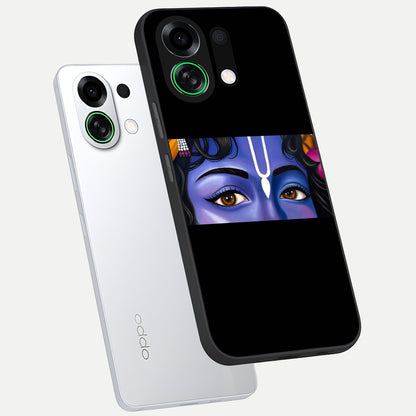  Krishna Eye phone case For Oppo K13 Turbo showing premium glass back cover with detailed artwork