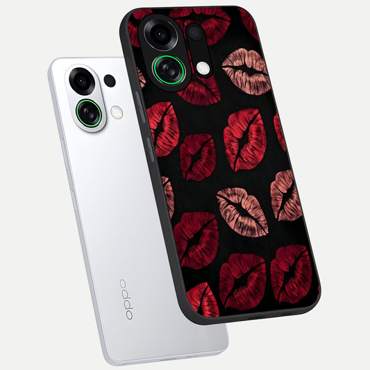  Midnight Kiss Love phone case For Oppo K13 Turbo showing premium glass back cover with detailed artwork