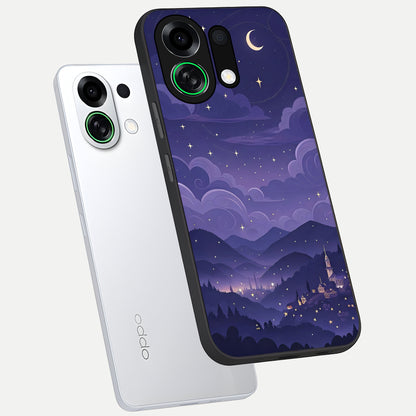  Minimal Night View phone case For Oppo K13 Turbo showing premium glass back cover with detailed artwork