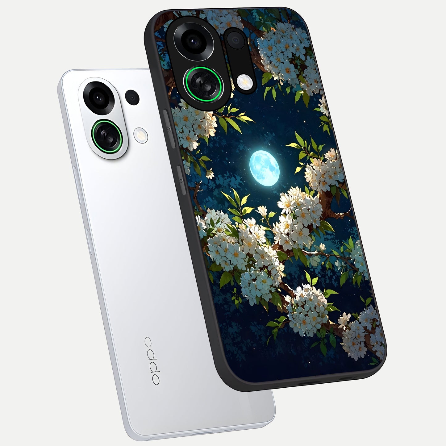  Moonlit Blossom Dream phone case For Oppo K13 Turbo showing premium glass back cover with detailed artwork
