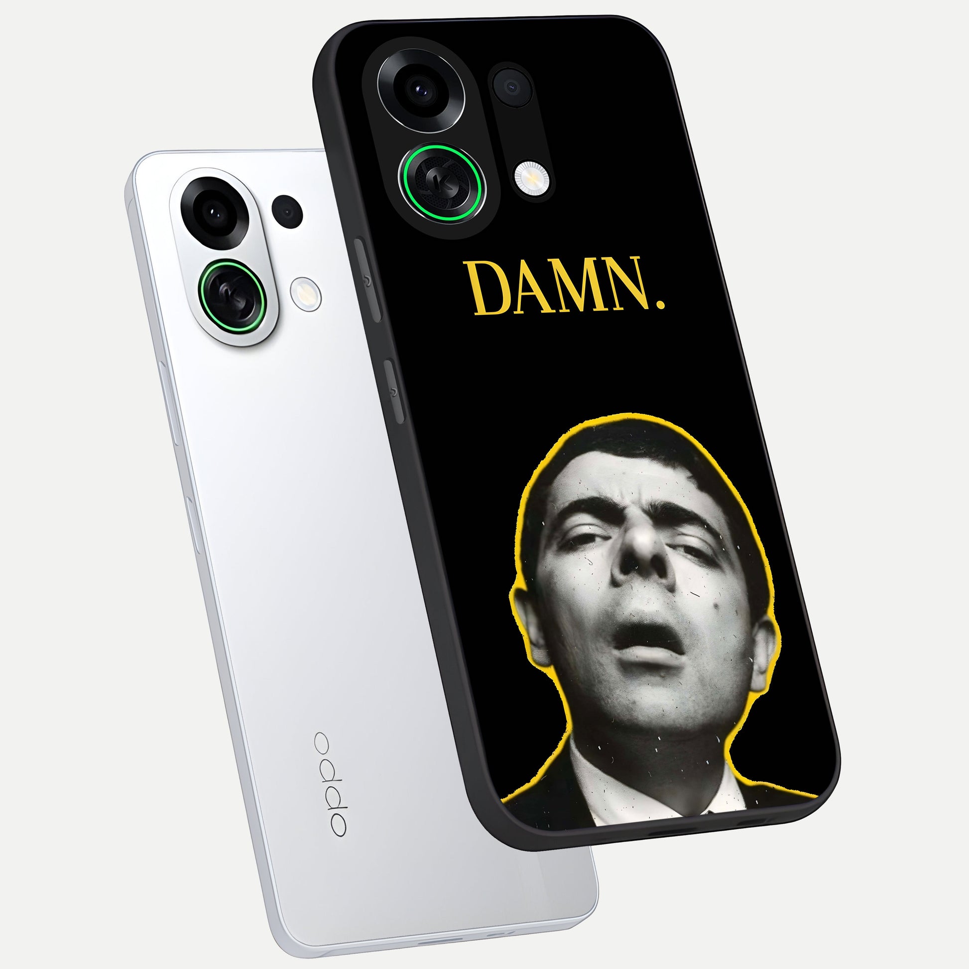  Mr Bean Damn phone case For Oppo K13 Turbo showing premium glass back cover with detailed artwork