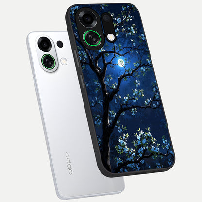  Mystic Floral Night phone case For Oppo K13 Turbo showing premium glass back cover with detailed artwork