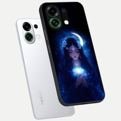  Mystic Moon Queen phone case For Oppo K13 Turbo showing premium glass back cover with detailed artwork