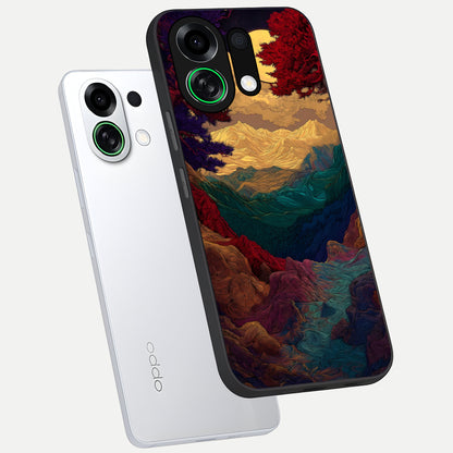  Mystic Valley Light phone case For Oppo K13 Turbo showing premium glass back cover with detailed artwork