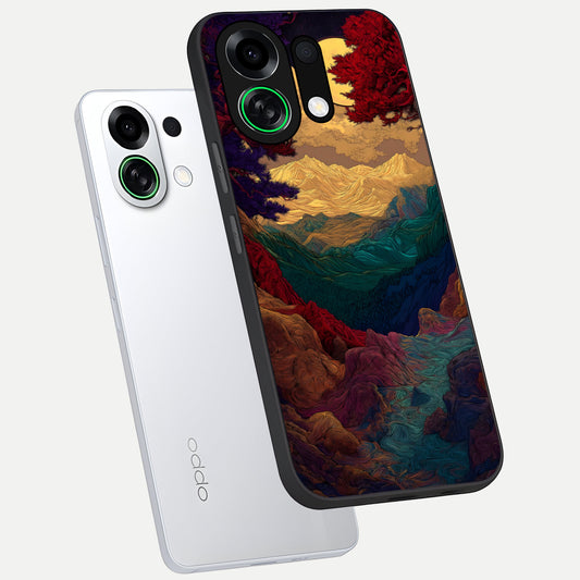  Mystic Valley Light phone case For Oppo K13 Turbo showing premium glass back cover with detailed artwork