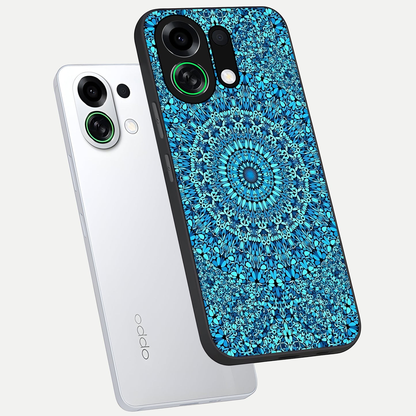  Ocean Bloom Mandala phone case For Oppo K13 Turbo showing premium glass back cover with detailed artwork