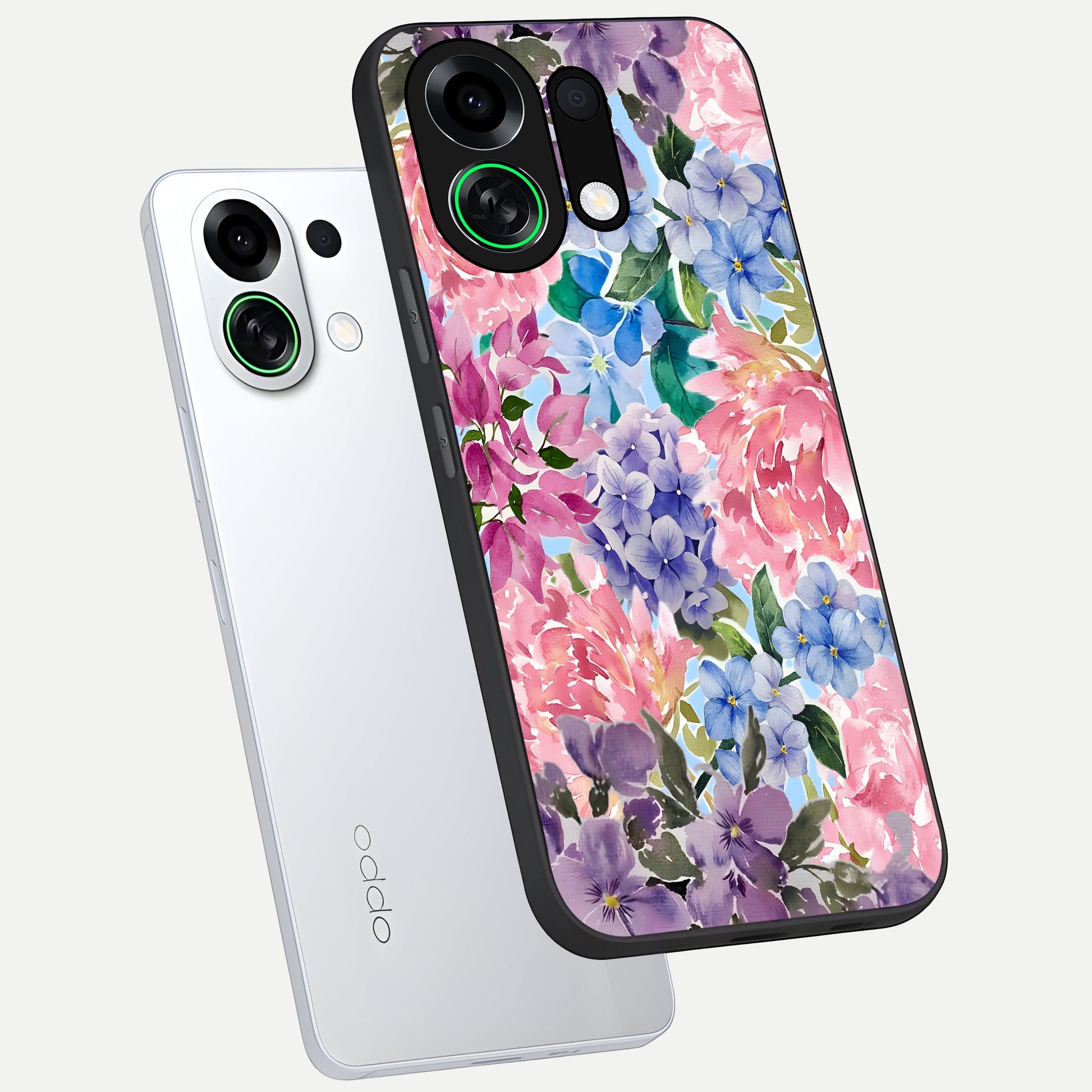  Pastel Floral Mix phone case For Oppo K13 Turbo showing premium glass back cover with detailed artwork