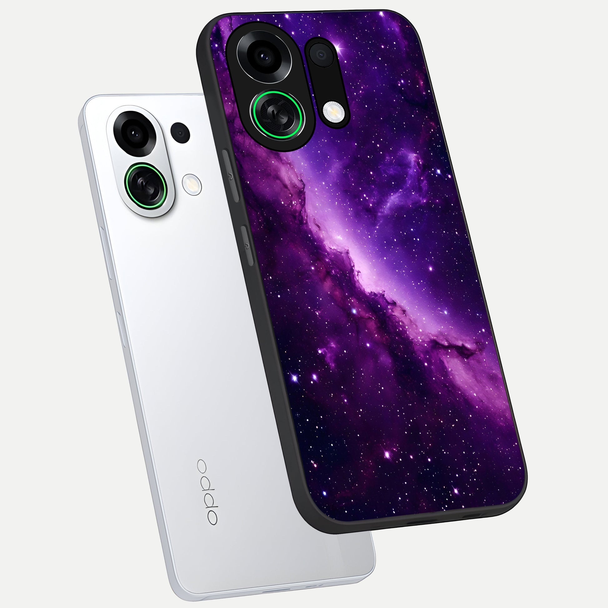  Purple Shade Sky phone case For Oppo K13 Turbo showing premium glass back cover with detailed artwork