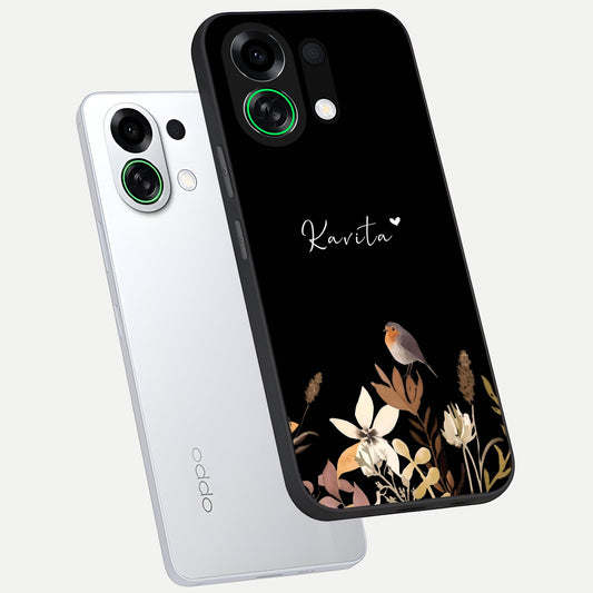  Quiet Garden Tune Custom Name phone case For Oppo K13 Turbo showing premium glass back cover with detailed artwork