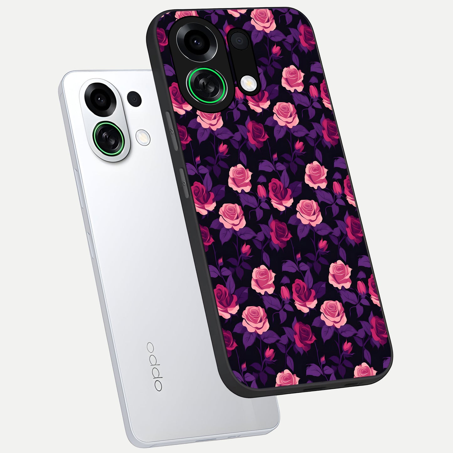  Rose Garden Twilight phone case For Oppo K13 Turbo showing premium glass back cover with detailed artwork
