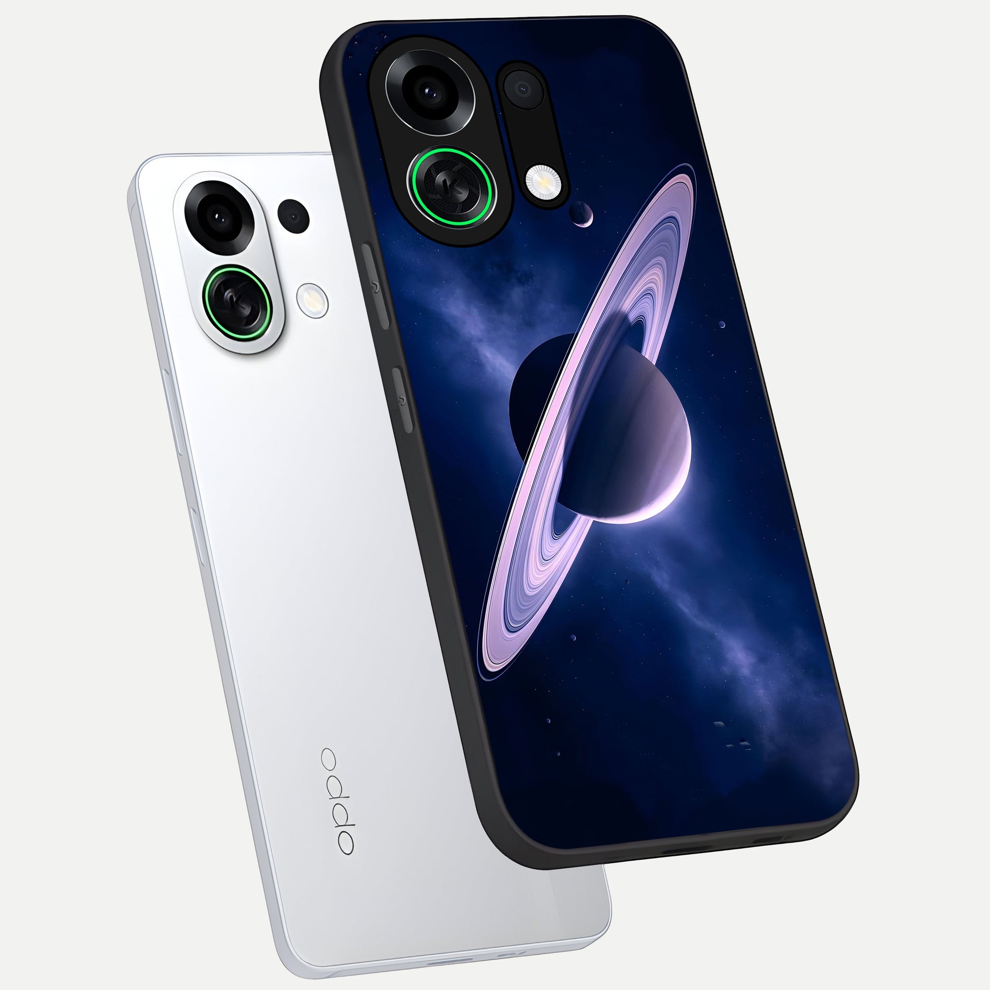  Saturn Ring Mystique phone case For Oppo K13 Turbo showing premium glass back cover with detailed artwork