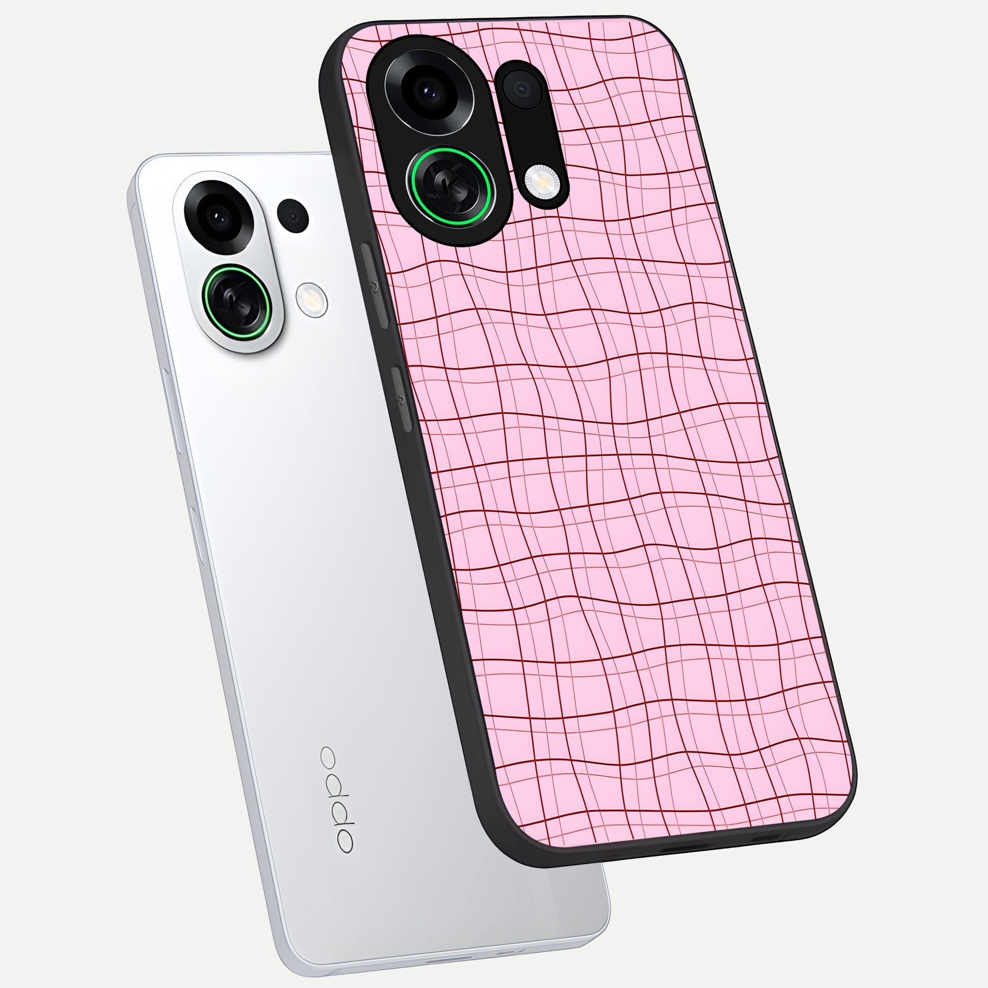  Soft Grid Bliss phone case For Oppo K13 Turbo showing premium glass back cover with detailed artwork