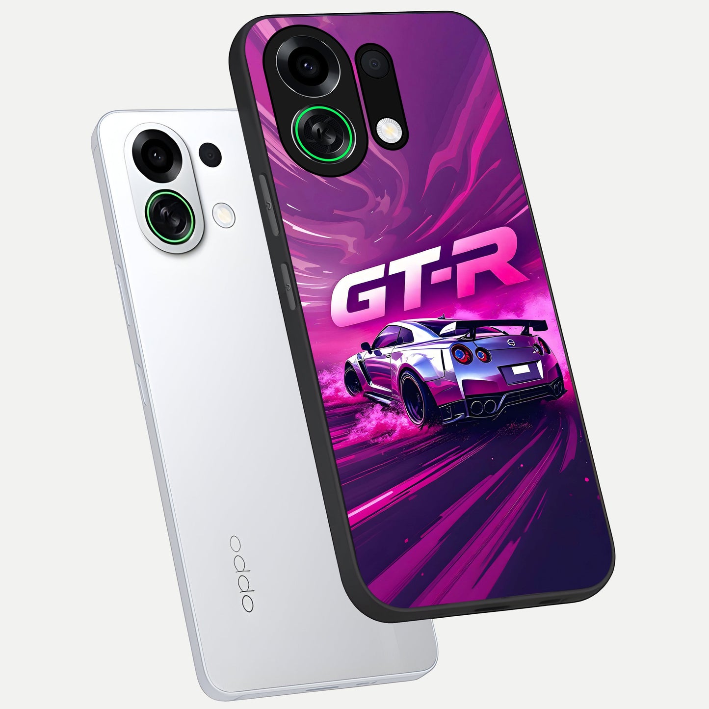  Speed Drift Legend phone case For Oppo K13 Turbo showing premium glass back cover with detailed artwork