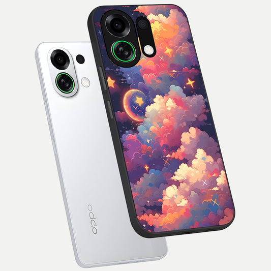  Starlit Dream Clouds phone case For Oppo K13 Turbo showing premium glass back cover with detailed artwork