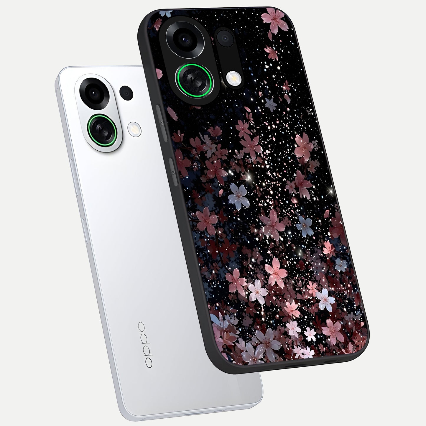  Starlit Flower Dreams phone case For Oppo K13 Turbo showing premium glass back cover with detailed artwork