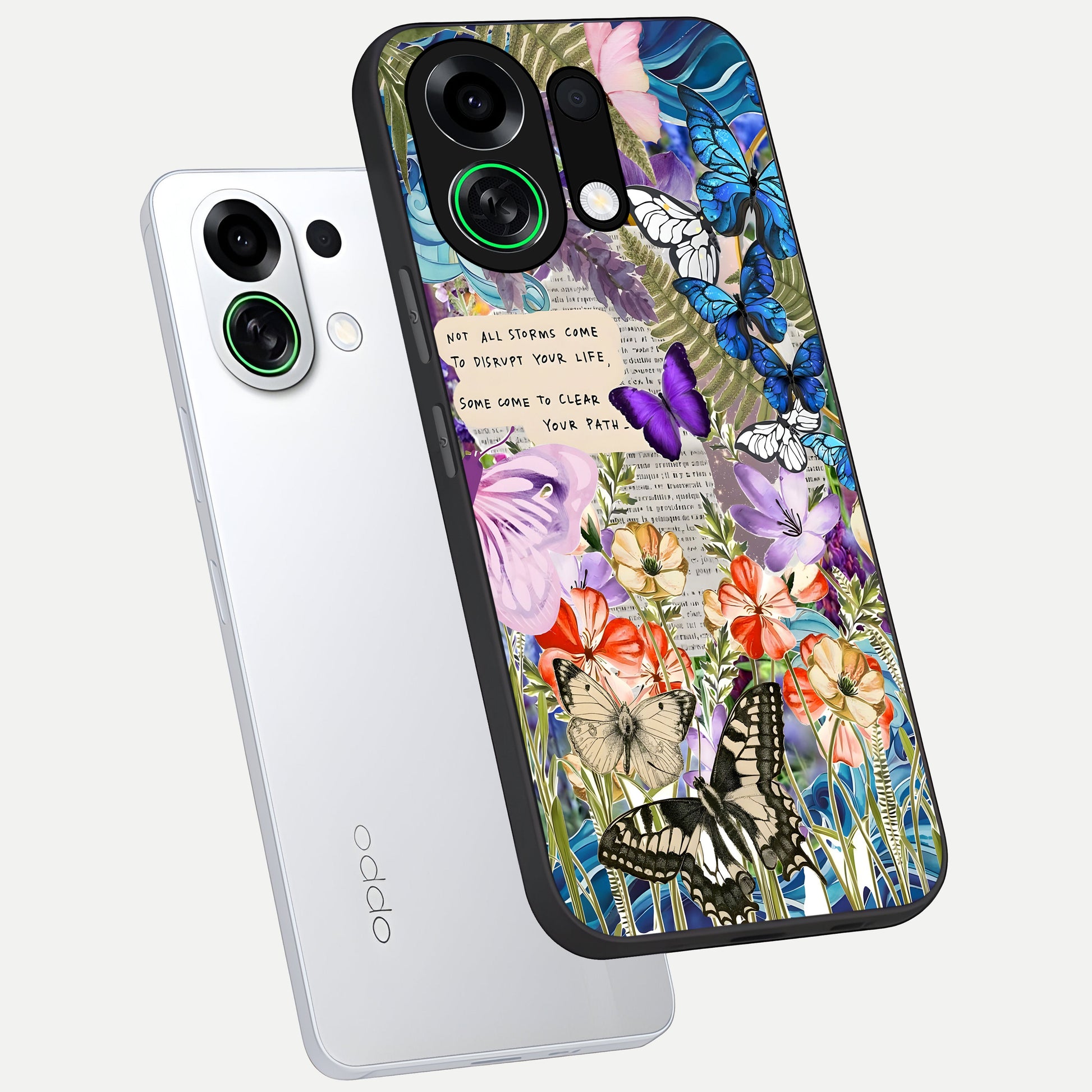  Storm Path Bloom phone case For Oppo K13 Turbo showing premium glass back cover with detailed artwork