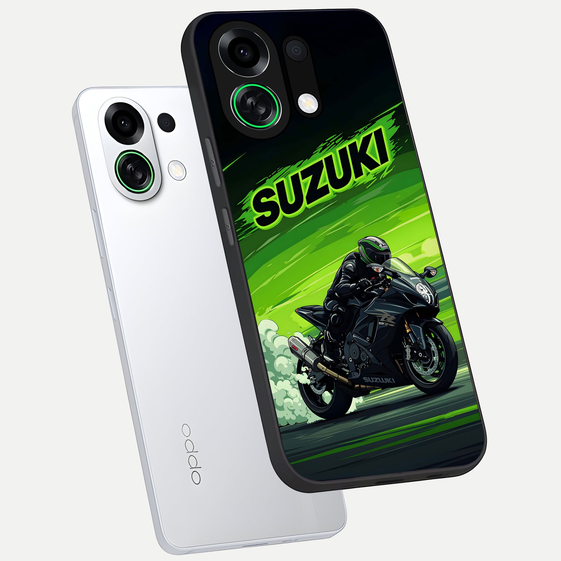  Suzuki Speed Beast phone case For Oppo K13 Turbo showing premium glass back cover with detailed artwork