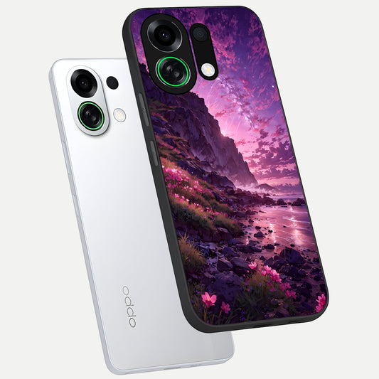  Twilight Blossom Coast phone case For Oppo K13 Turbo showing premium glass back cover with detailed artwork